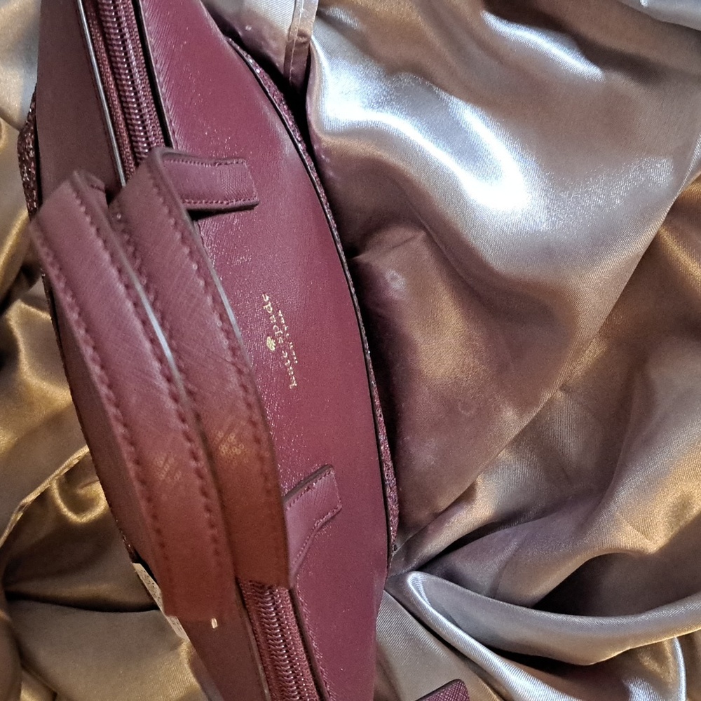 Kate Spade Glitter Burgundy Satchel and Crossbody NEW Condition - Picture 4 of 9